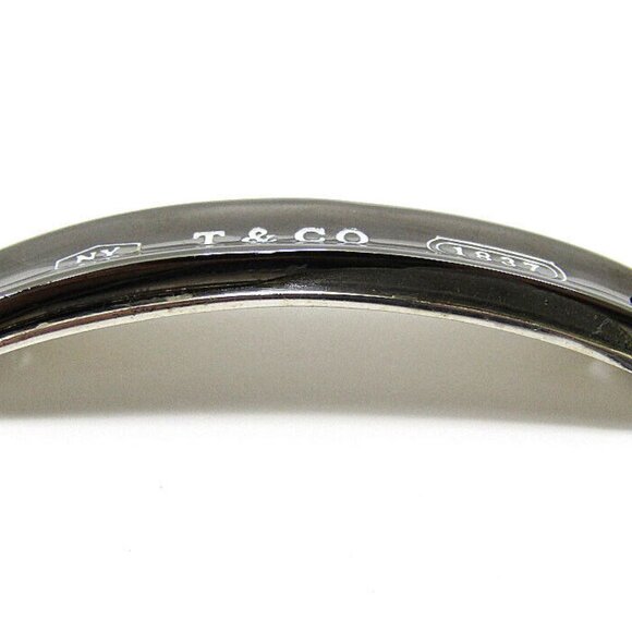 Tiffany & Co. 1837 Titanium Bar Chain Bracelet 7" Silver 925 Auth w/Bag k1041 - Picture 3 of 8